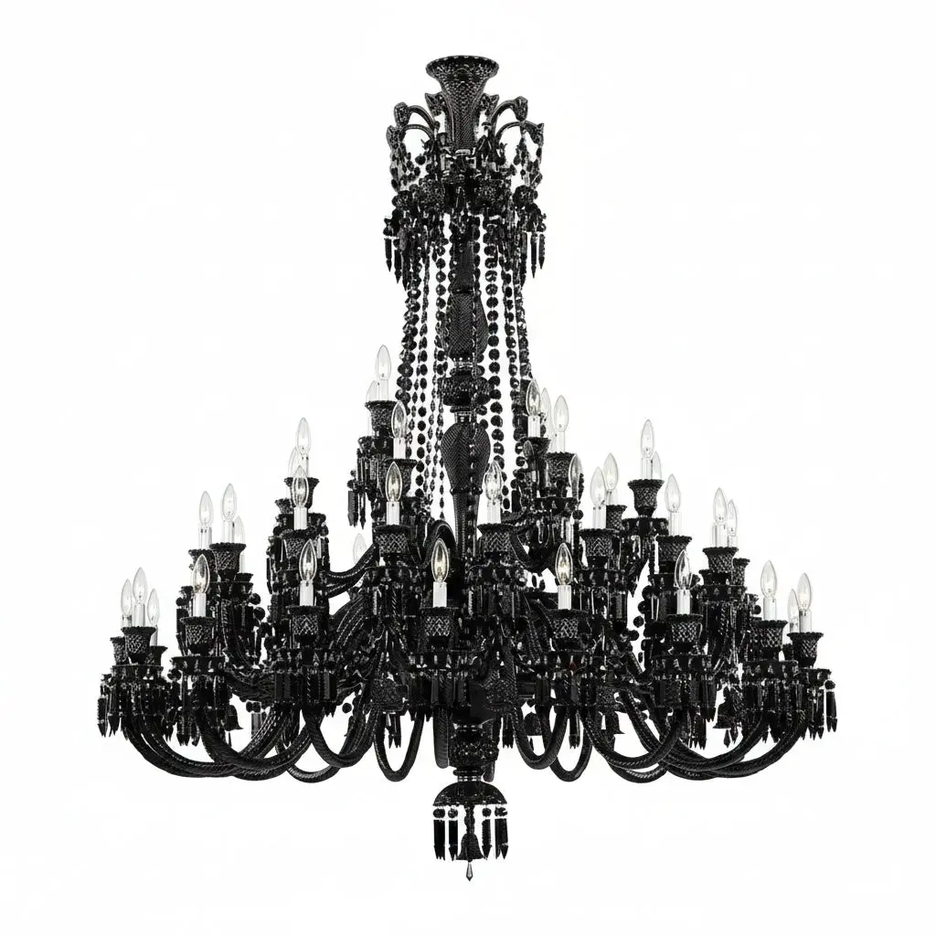 Villa Hotel Luxury Black Crystal Chandelier - Image 3