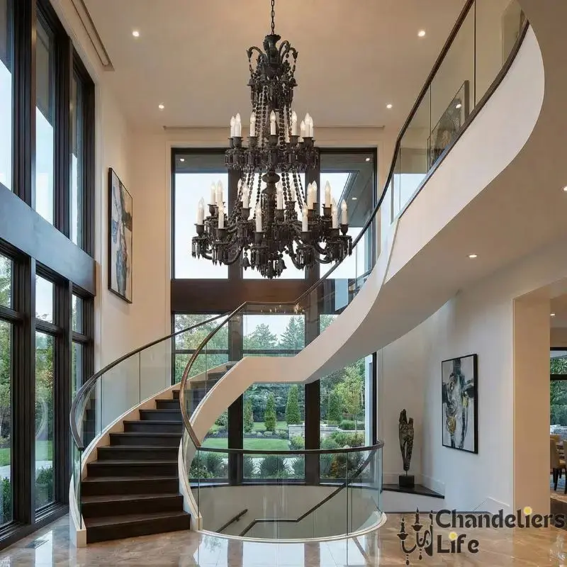 Villa Hotel Luxury Black Crystal Chandelier - Image 5