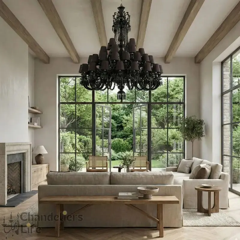 Villa Hotel Luxury Black Crystal Chandelier - Image 7