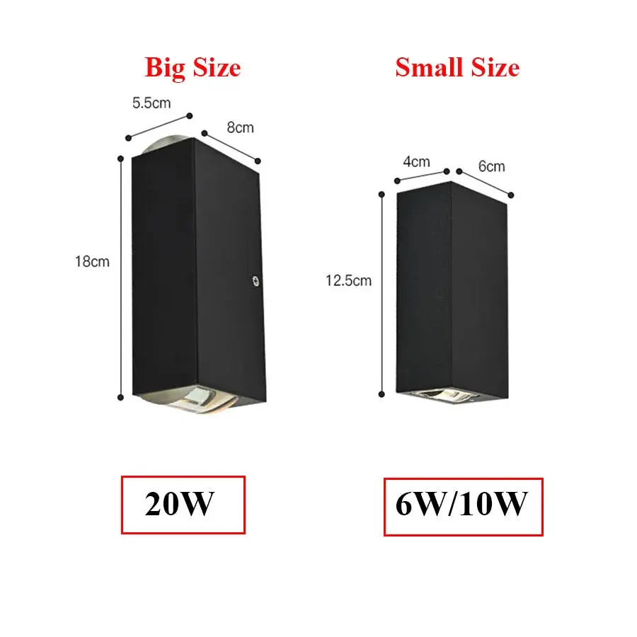 Waterproof LED Up Down Garden Wall Light - Image 6